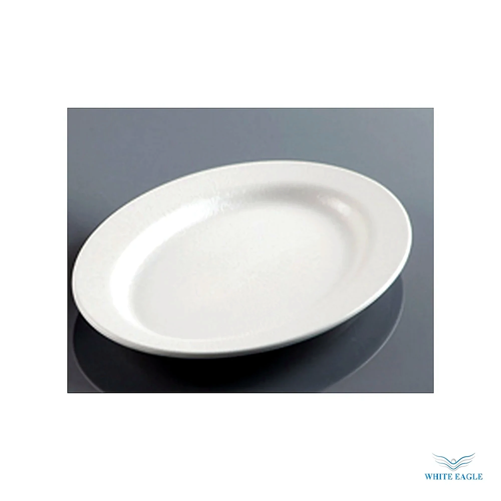NOVA PLATTER WITH RAIN EFFECT 51 X 36 CM - Porcelain & Melamine Platters from White Eagle Trading Doha Qatar - ادوات مطاعم وفنادق وايت ايجل في قطر
