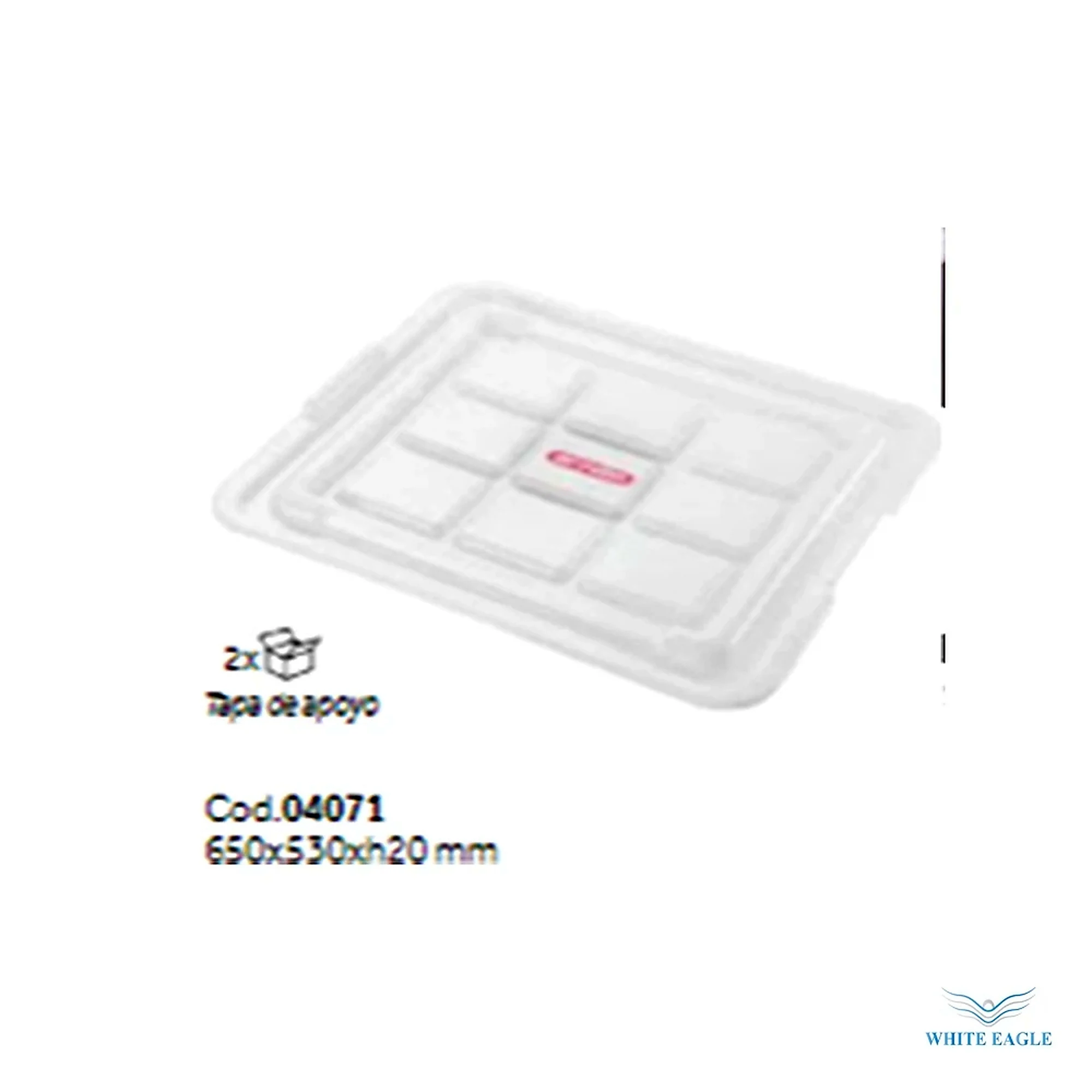 LID PolyEthylene Food Box GN 2-1 20mm - GN Covers & Lids from White Eagle Trading Doha Qatar - ادوات مطاعم وفنادق وايت ايجل في قطر