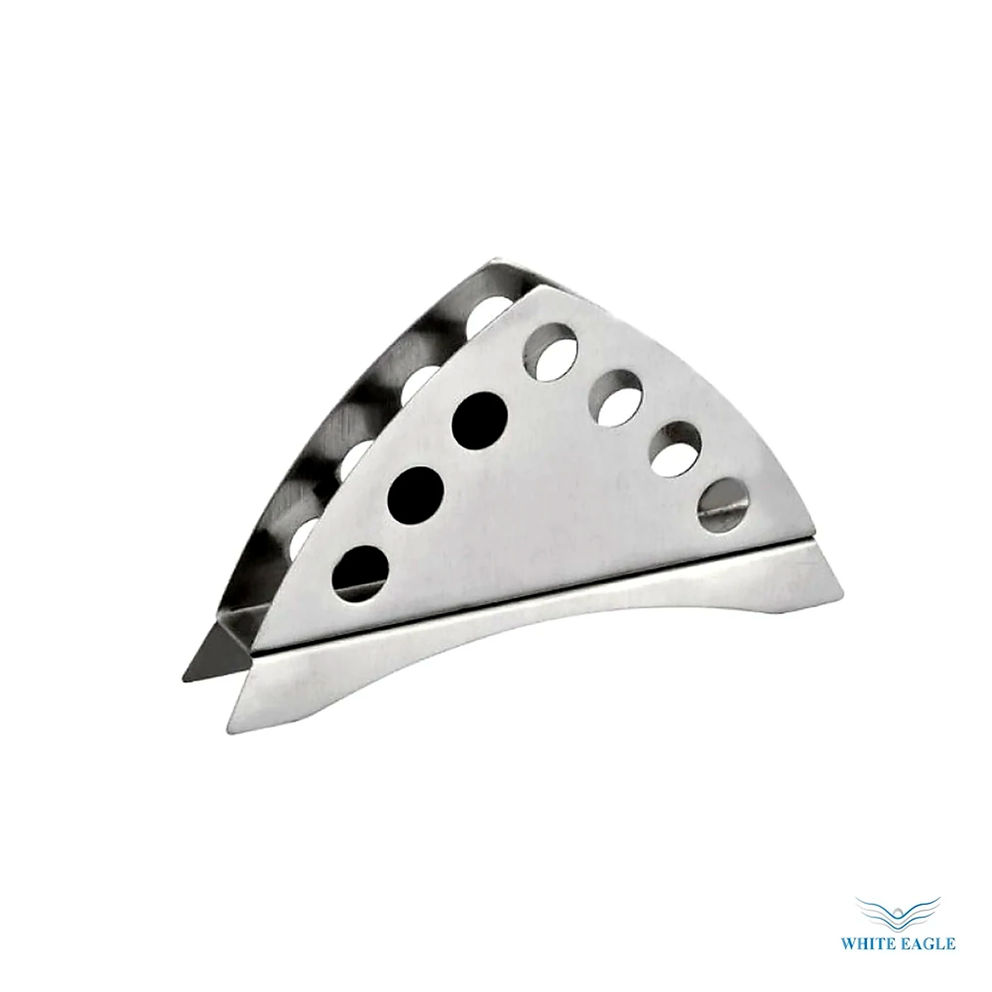 Stainless Steel Triangle Tissue Holder with stand - Holders & Organizers from White Eagle Trading Doha Qatar - ادوات مطاعم وفنادق وايت ايجل في قطر