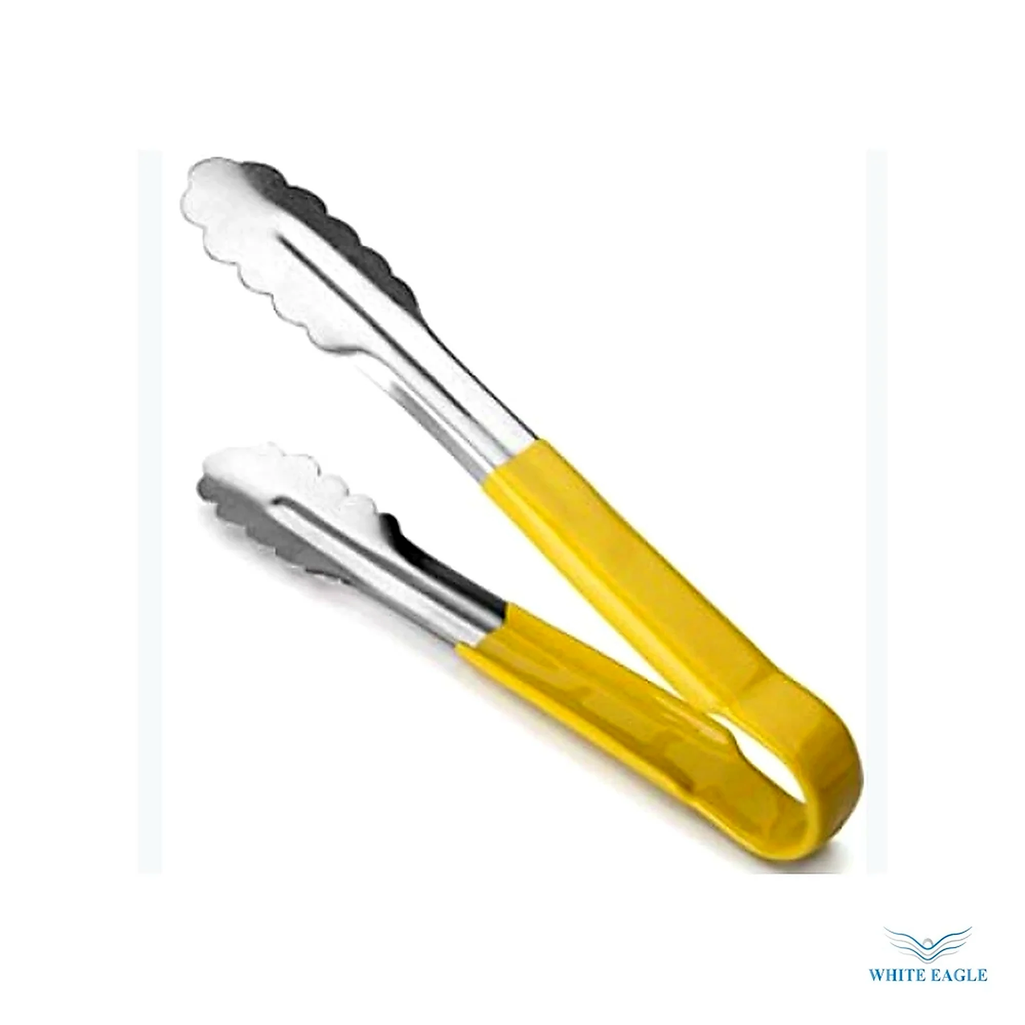 Utility Tong Size-12--30 cm (thickness-0.9mm) Yellow Hanlde - Tongs from White Eagle Trading Doha Qatar - ادوات مطاعم وفنادق وايت ايجل في قطر