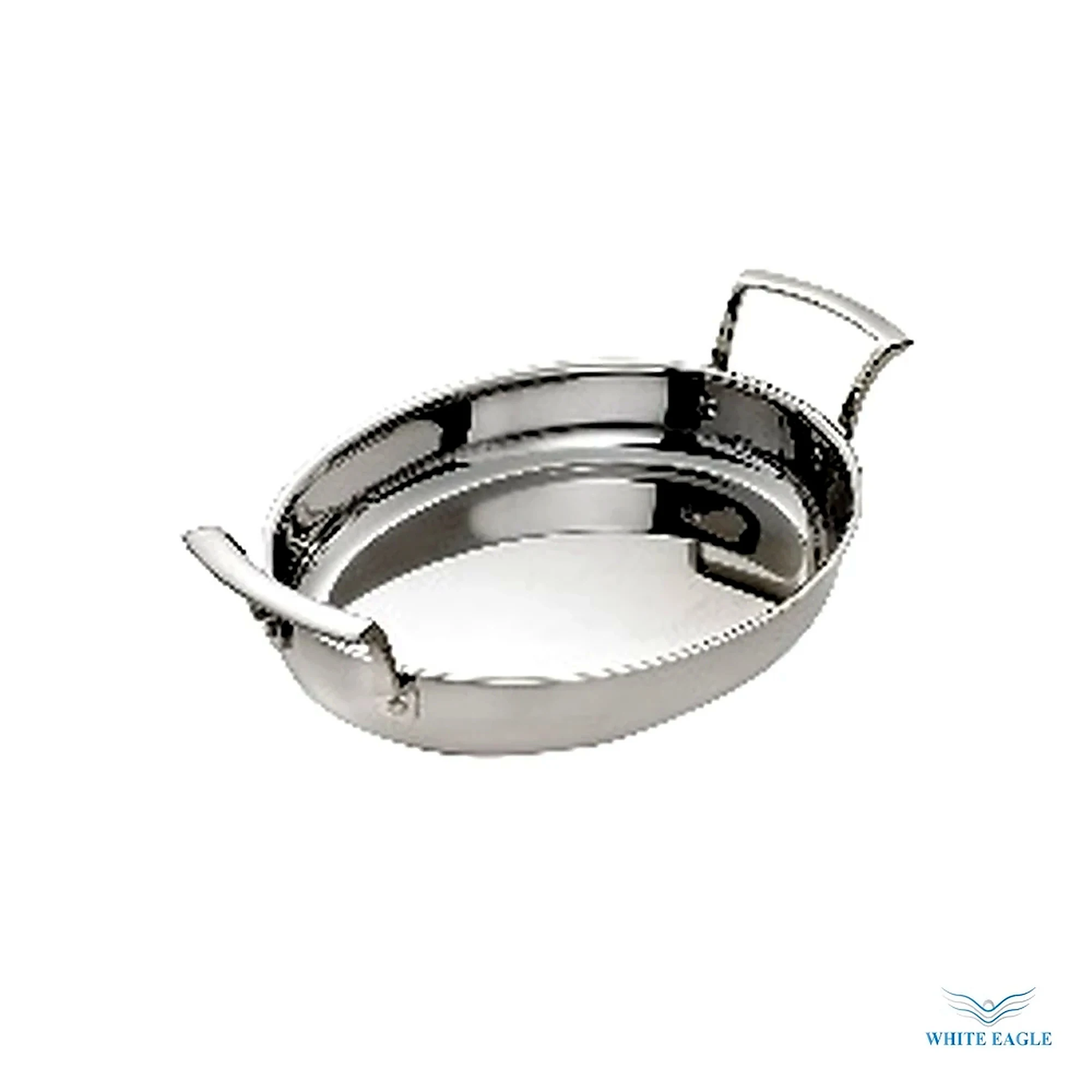 Thermalloy® Roast Pan, 12- x 10-2-5- x 2-, oval, rolled edge, (2) ergonomic handles, tri-ply stainless, NSF - Baking Trays & Oven Pans from White Eagle Trading Doha Qatar - ادوات مطاعم وفنادق وايت ايجل في قطر