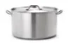 CR061 - Stainless Steel High Casserole with Lid D32 x 16 cm (12.87L / 13.6Qt.) made in China - Saucepans & Casseroles from White Eagle Trading Doha Qatar - ادوات مطاعم وفنادق وايت ايجل في قطر