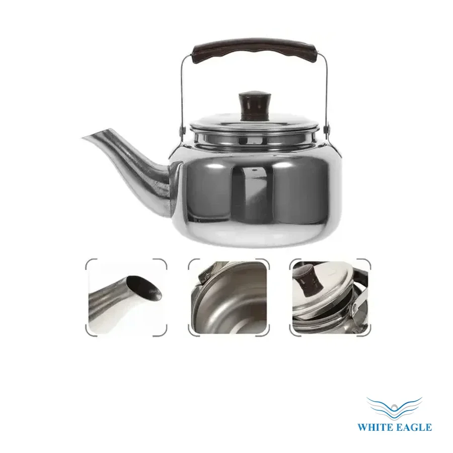 stainless steel teapot 1liter - Tea, Coffee & Creamer Service from White Eagle Trading Doha Qatar - ادوات مطاعم وفنادق وايت ايجل في قطر